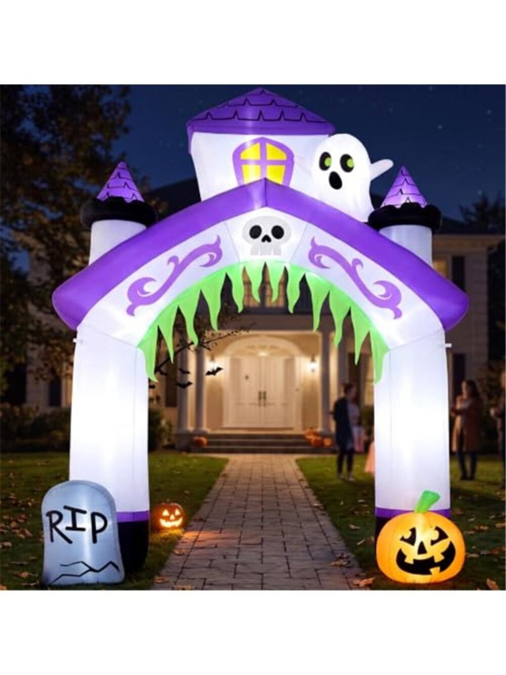 10FT Tall Halloween Inflatables Giant Haunted House Castle Archway